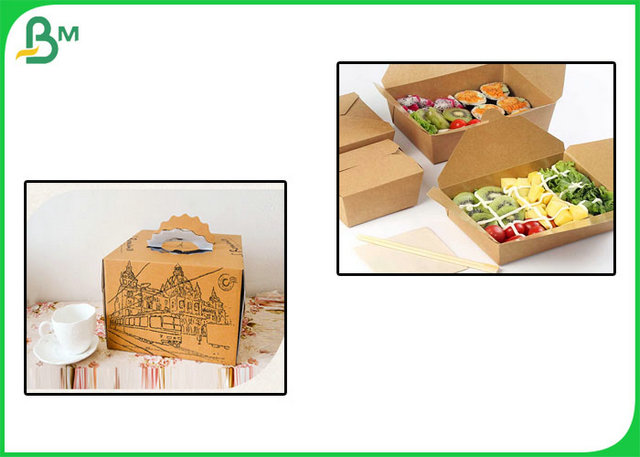 ケーキのパッケージ箱を作るためのFSCによって承認されるブラウン クラフト紙ロール