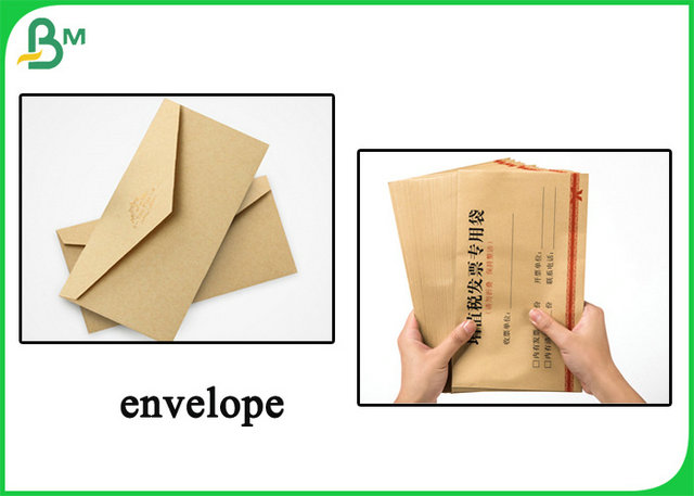 封筒を作るためのリサイクルされた70GSM光沢が無いブラウン クラフト紙 ロール