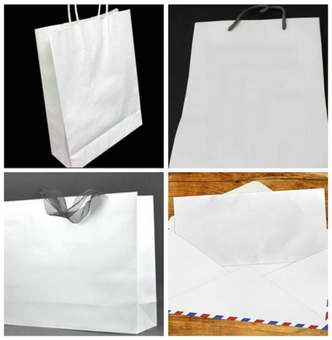 FSCは100gsm 120gsmのバージンのパルプの買い物袋のための自然なクラフト紙ロールを証明しました