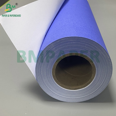 80gm 紫青色 デジタル紙 CADプロットロール 一面 白 610mm X 50m 2インチコア