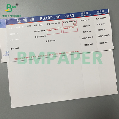 175GSM ホワイト空白カード 熱紙 ドール サイド印刷 搭乗証