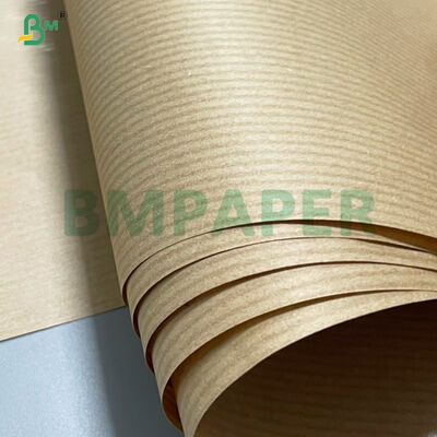 Brown One Side Glossy Machine-glazed Striped Brown Kraft Paper 80g Reels