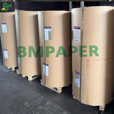 Food Safe Yogurt Lid Coated Paper 43 / 45gsm Anti - Crack Bleached Kraft