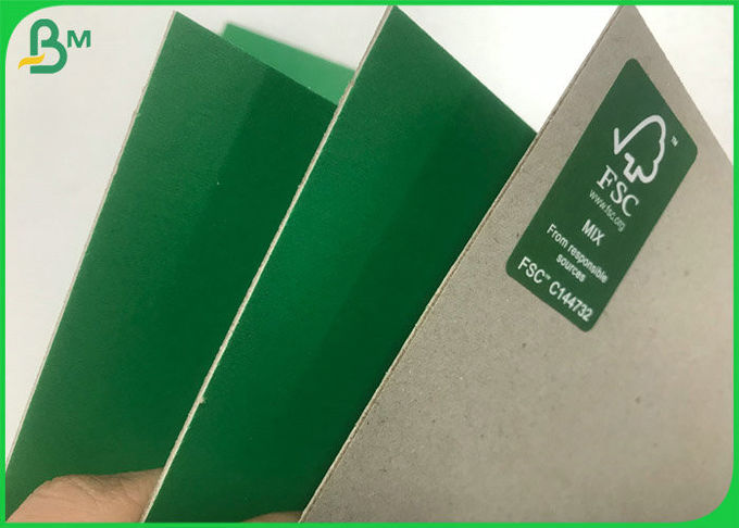 耐久の1.5mmの1.8mmリサイクルされた緑の取付けられた灰色のペーパー ボール紙は70 * 100cmを広げる